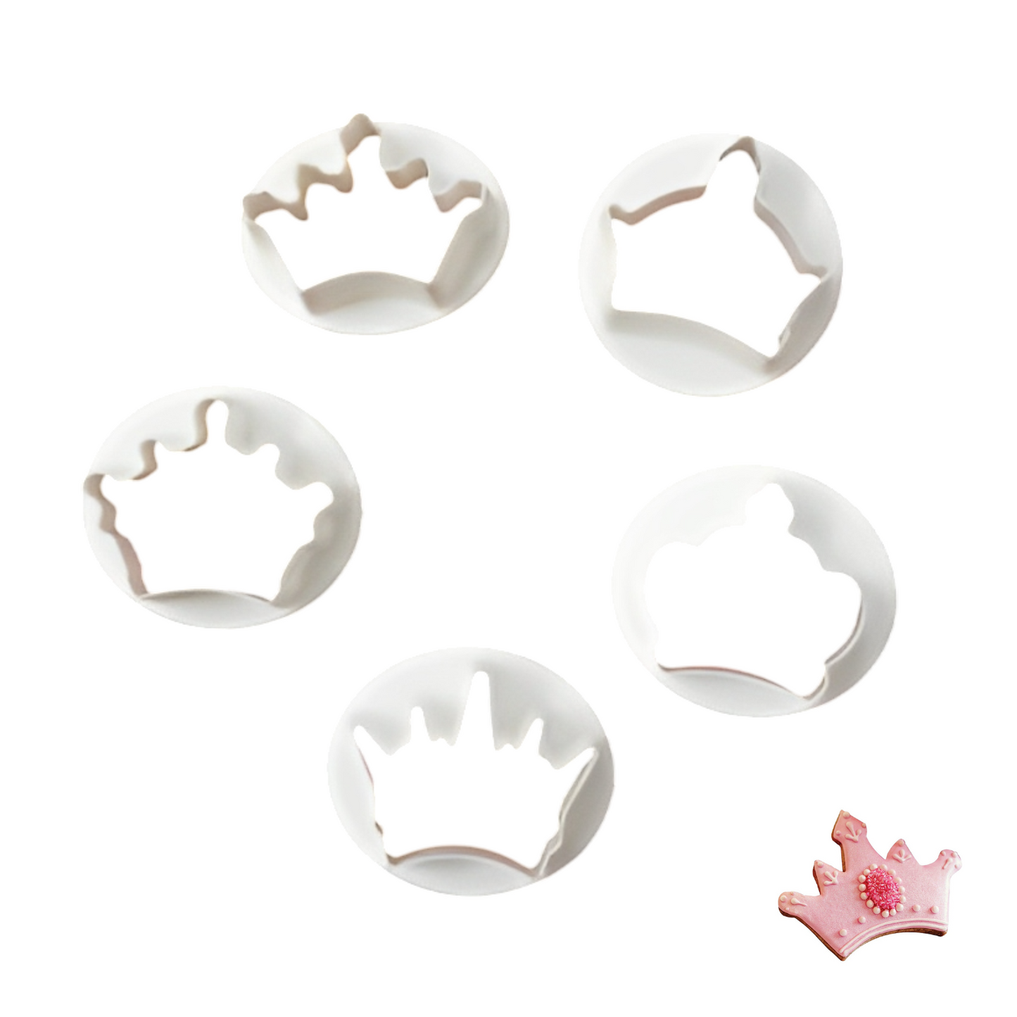 Set 5 Decupatoare Coronita Plastic