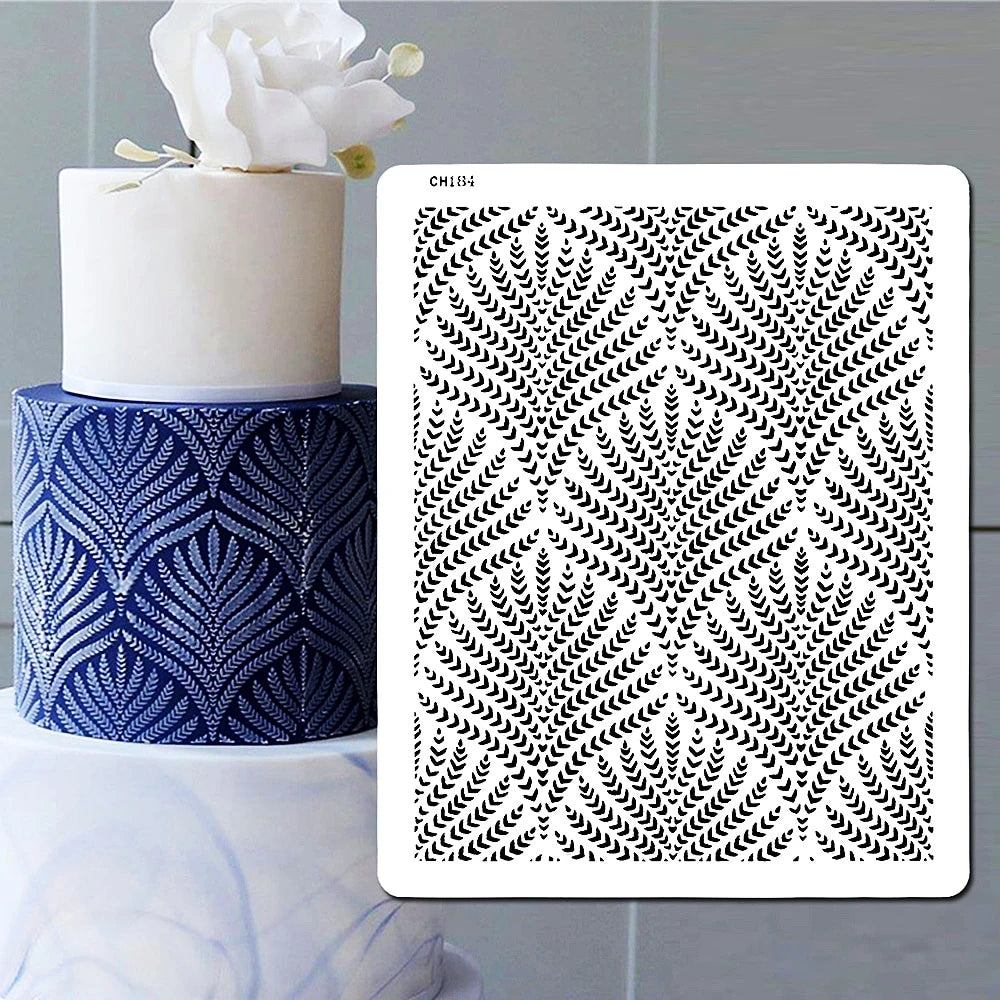 Stencil Silicon Tort Model Floral 1