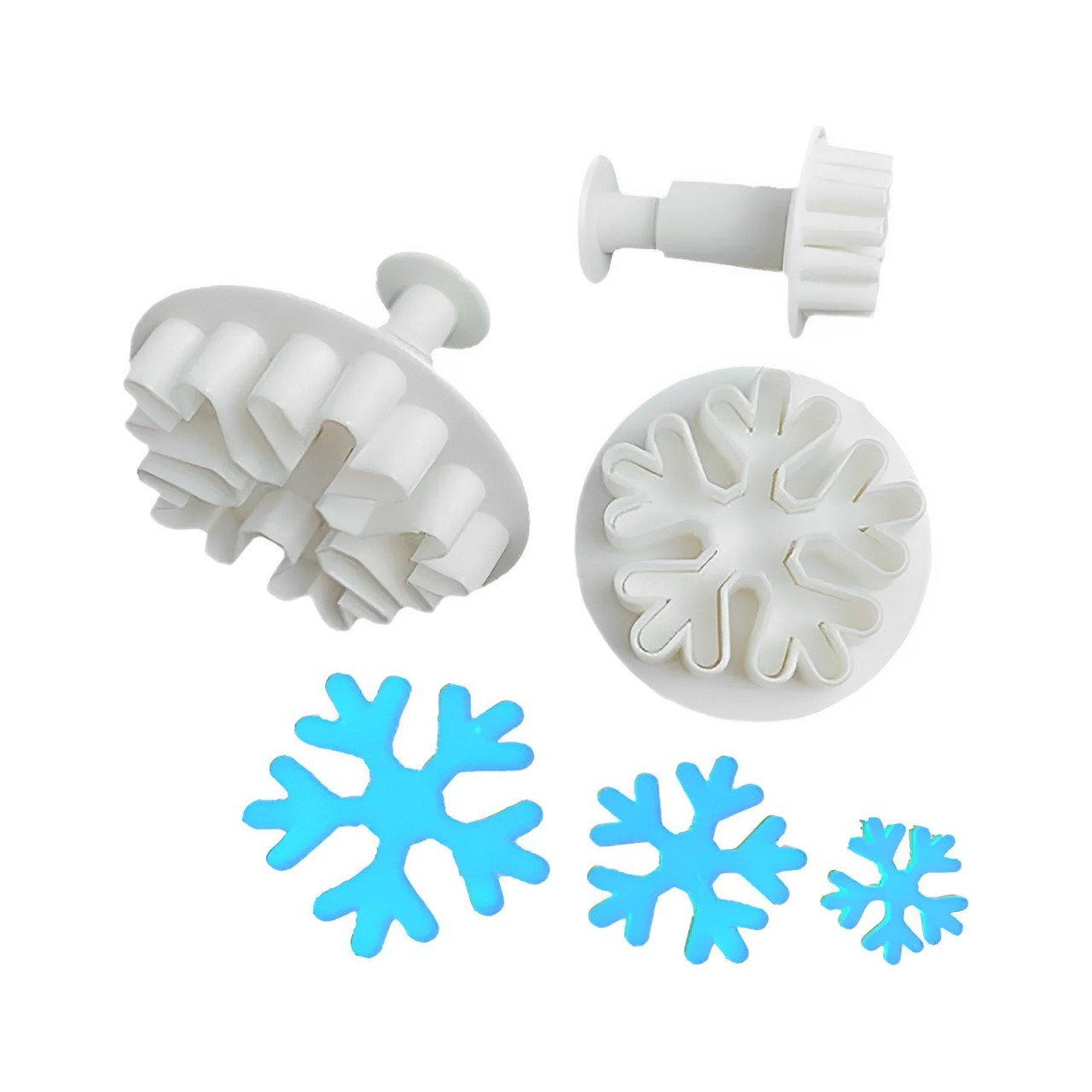 Set 3 Decupatoare Fulg De Zapada 3 Marimi (5.5 cm, 4 cm, 2.7 cm)