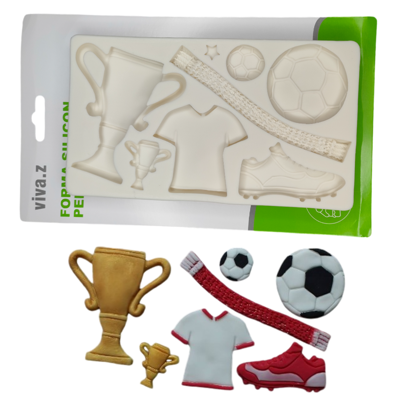 Forma Silicon Pentru Pasta de zahar Set Fotbal