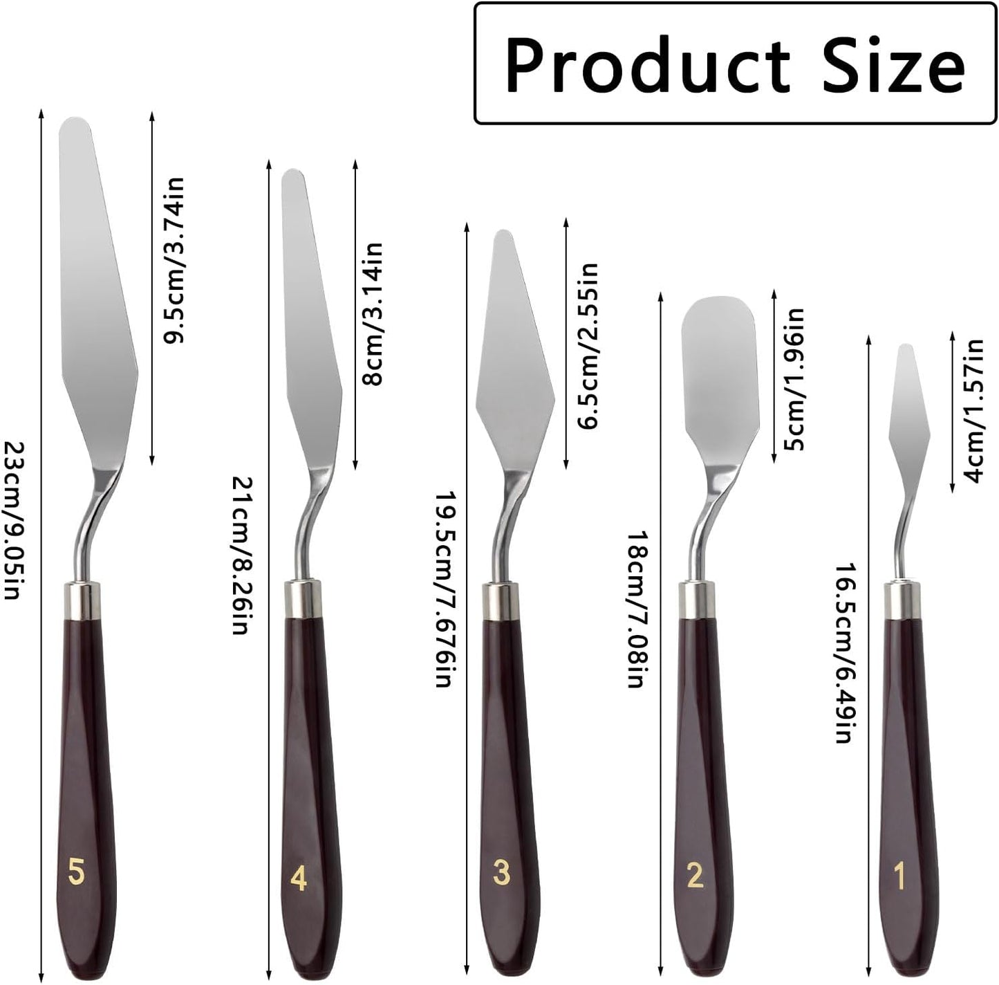 Set 5 spatule pentru decorare si ornare tort
