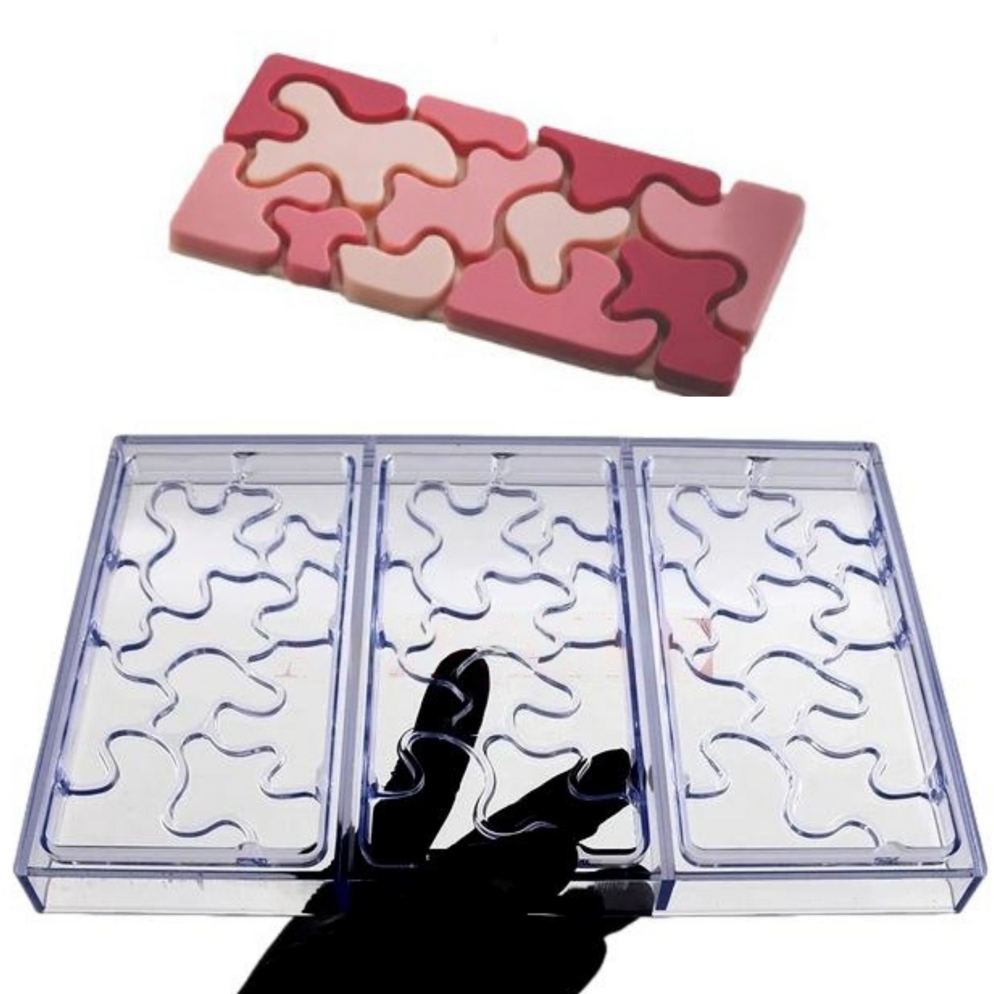 Forma pentru ciocolata Policarbonat 27.5 x 17.5 x 2.5 cm Model Puzzle