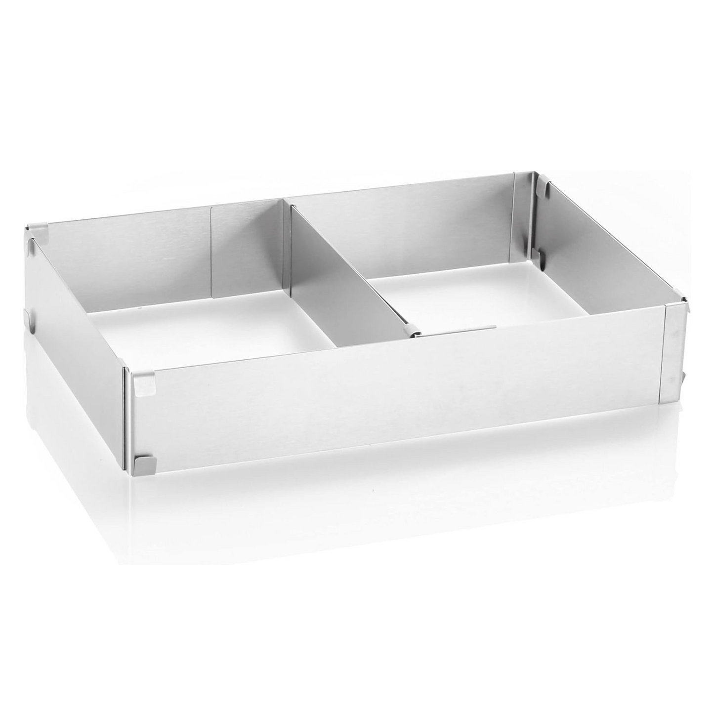 Forma de copt Tort Reglabil, Metal, Dreptunghi cu Separator 5.5 CM Inaltime