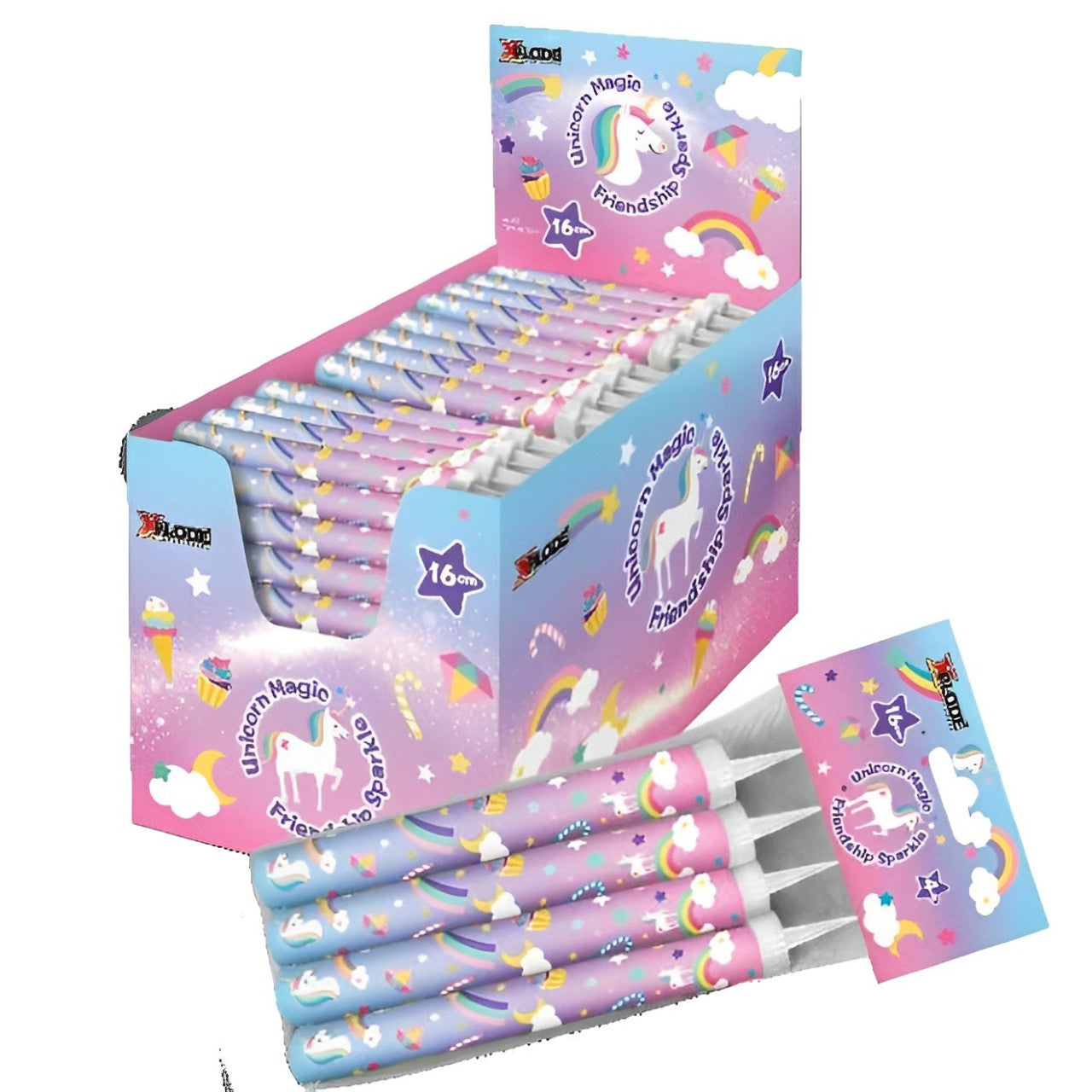 Set 4 Lumanari Artificii Pentru Tort Princess Unicorn