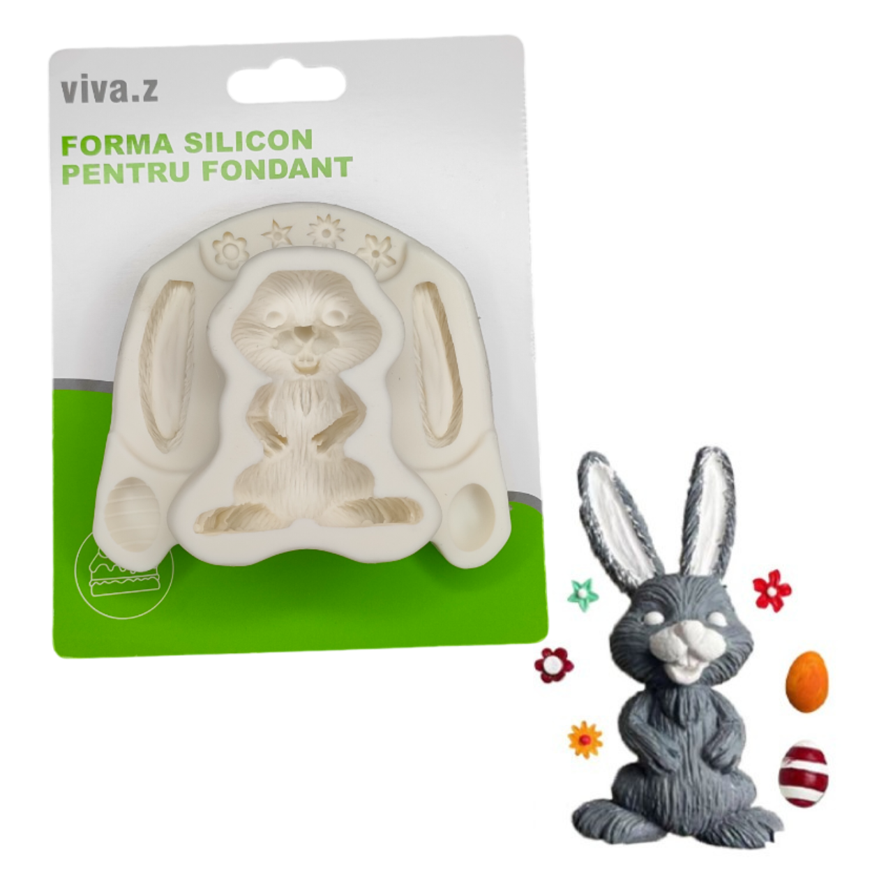 Forma Silicon Pentru Pasta de Zahar Fondant Iepure Paste