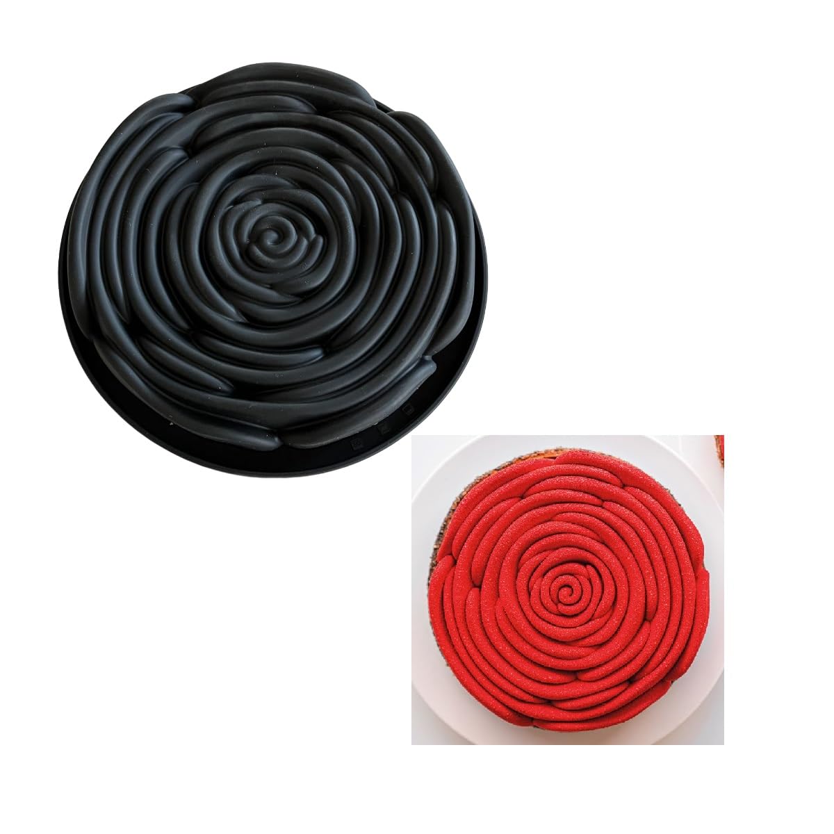 Forma Silicon Tort 3D Trandafir 20 cm