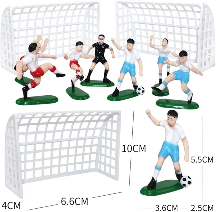 Set 9 Piese Topper Tort Fotbal Jucatori Poarta