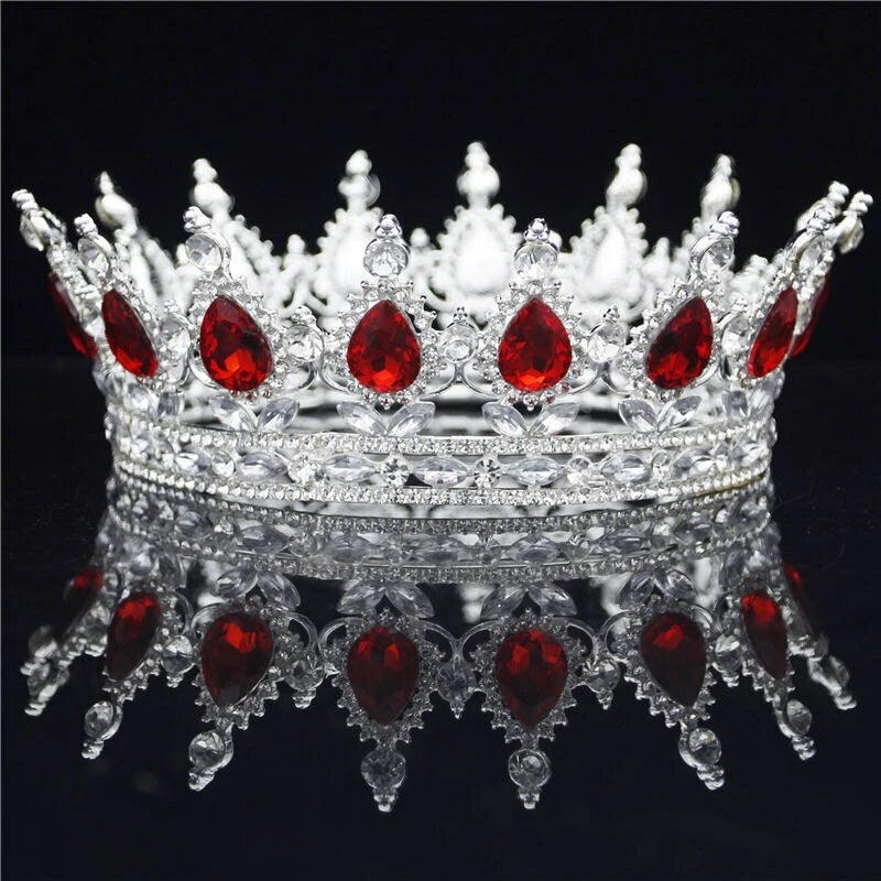 Coronita Topper Tort Argintiu Rosu 15 CM