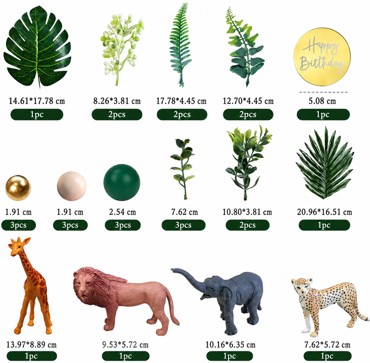 Set Complet Decor Tort Jungla