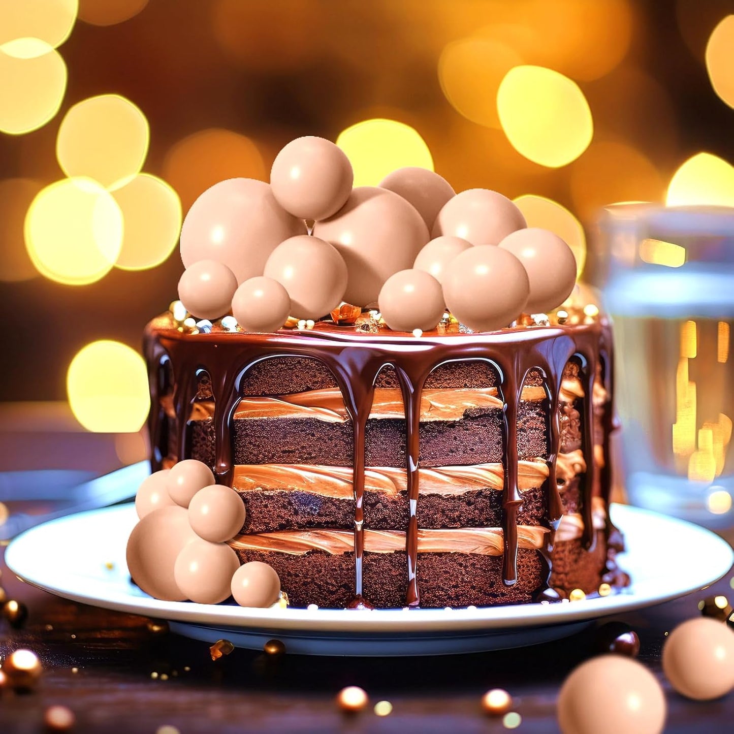 Set 20 Sfere Topper Tort Crem