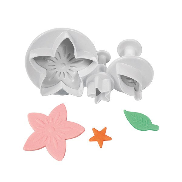 Set 3 decupatoare stea floare frunza