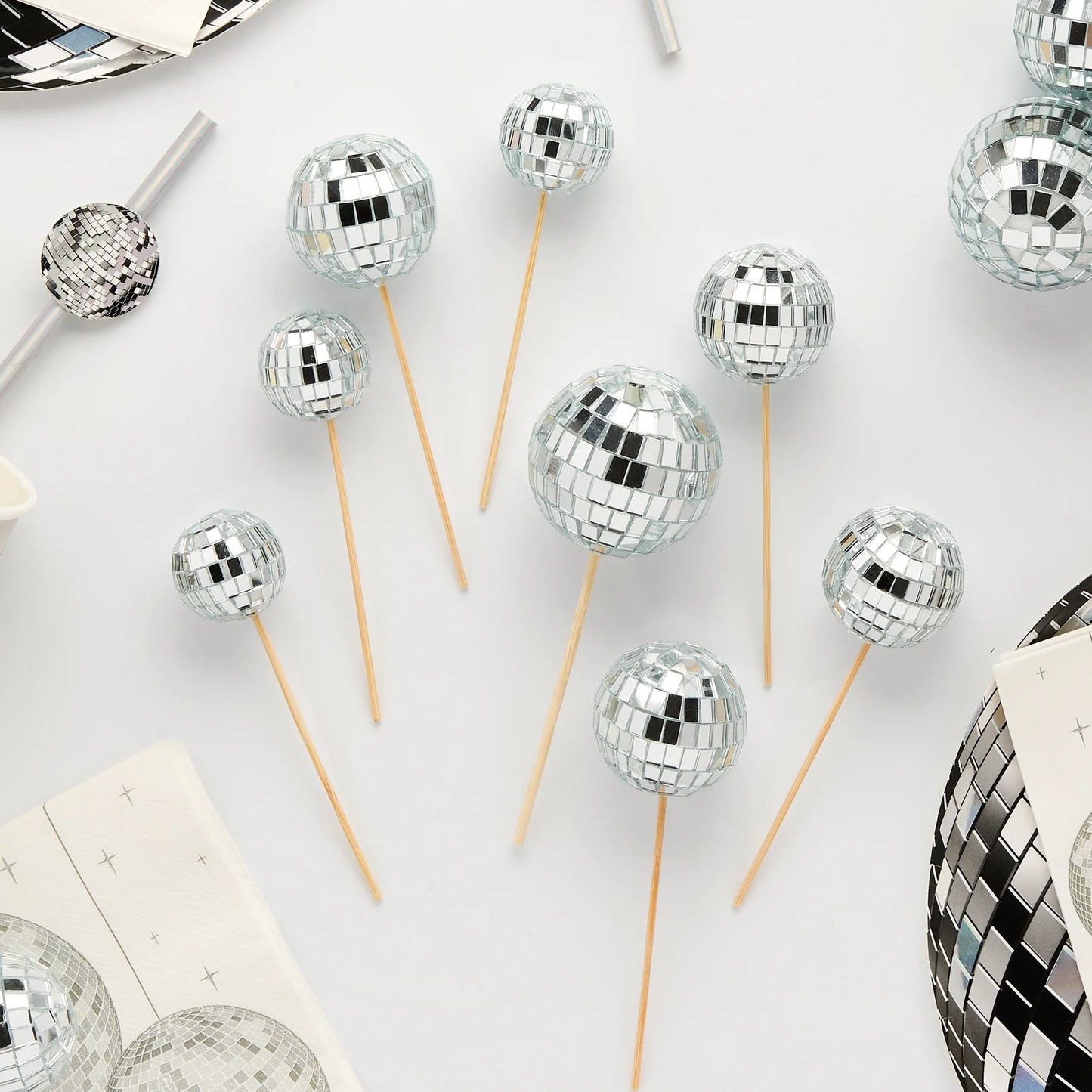 Set 12 Sfere Disco Decor Tort