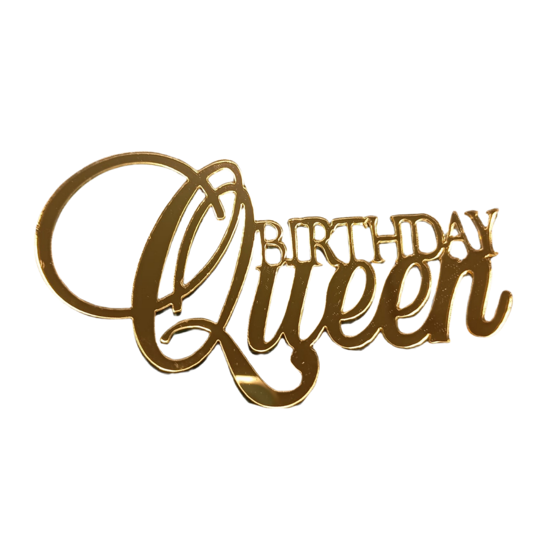 Topper Tort Acrilic BIRTHDAY Queen Auriu