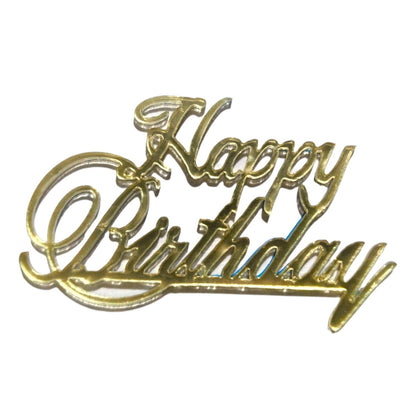 Topper Acrilic Happy Birthday Mic