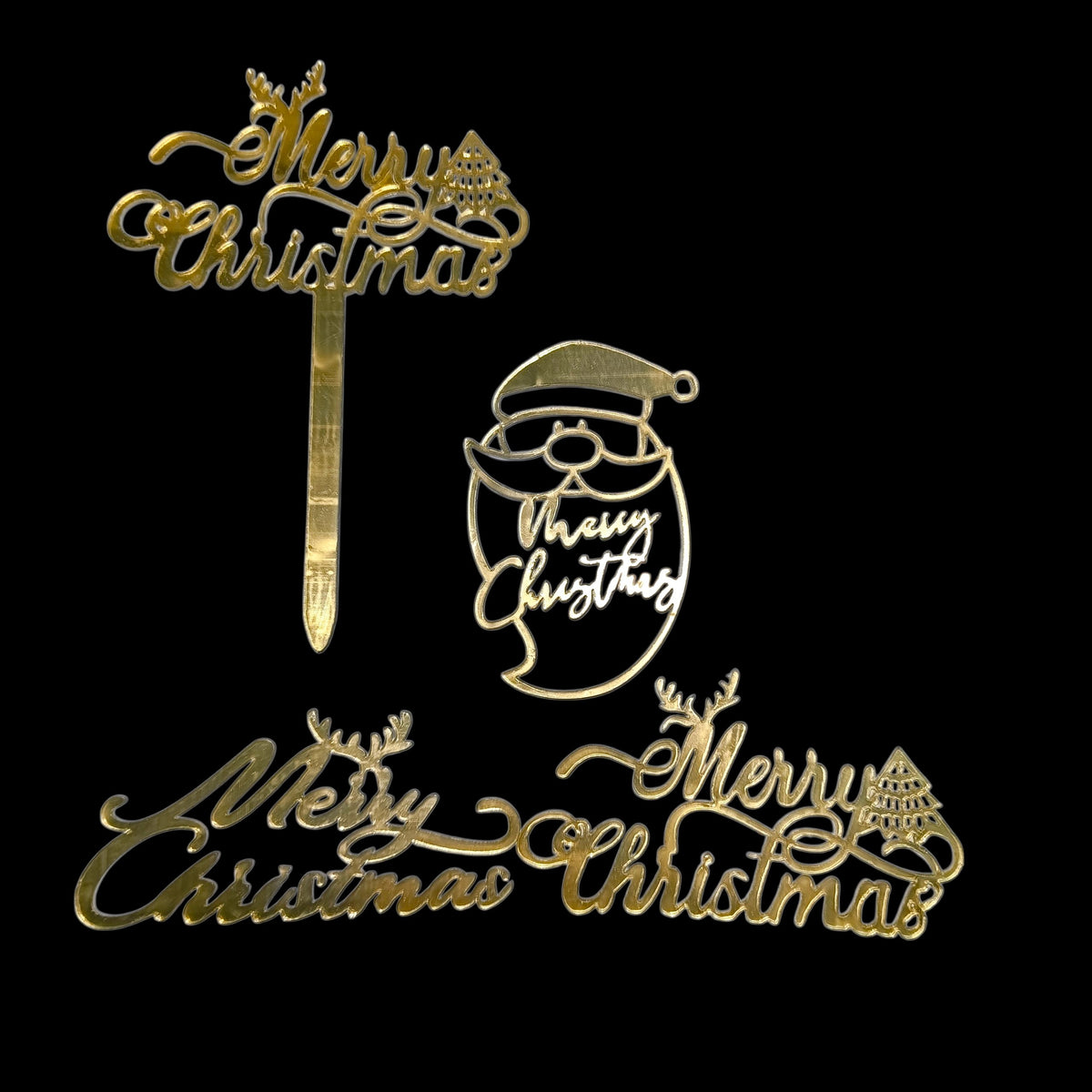 Set 5 Topper Acrilic Craciun Decor