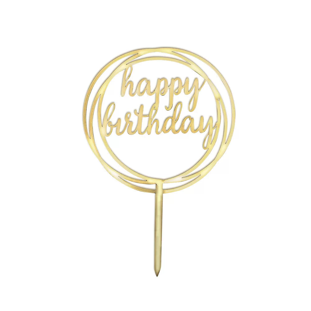 Topper Acrilic Happy Birthday Model 8