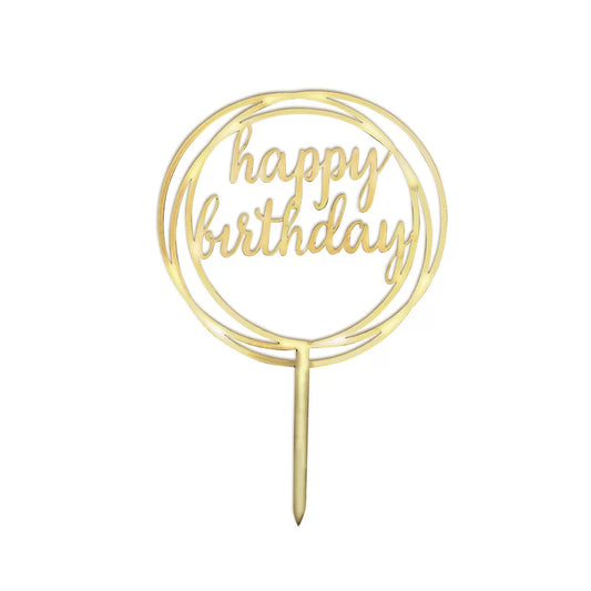 Topper Acrilic Happy Birthday Model 8