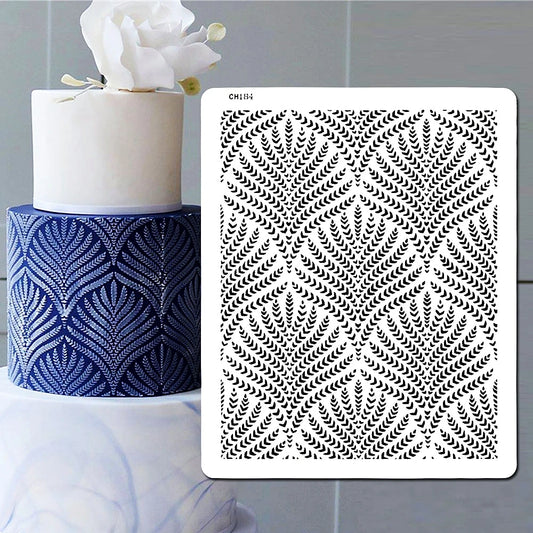 Stencil Silicon Tort Model Floral 1