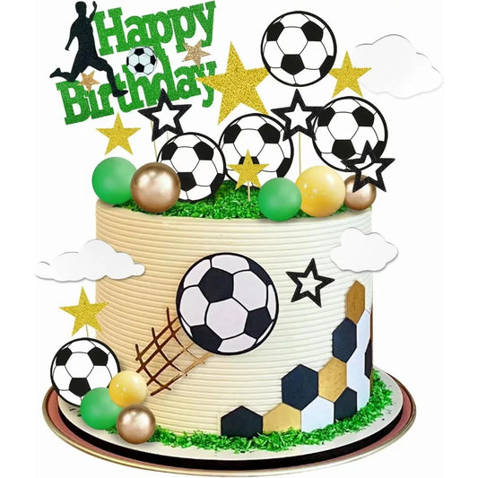 Set Complet Topper Tort Fotbal Zi De Nastere