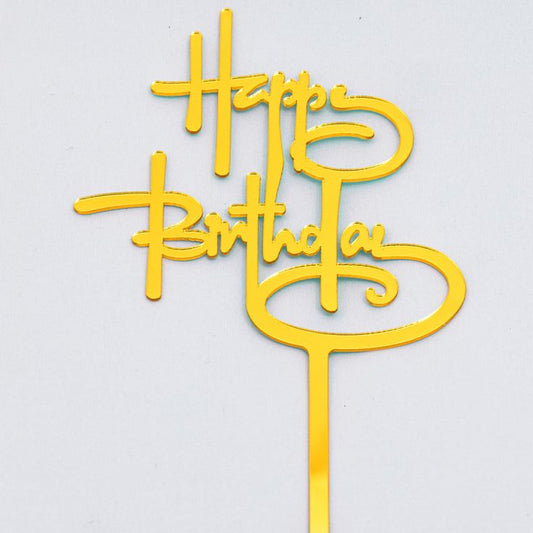 Topper Acrilic Happy Birthday Model 12