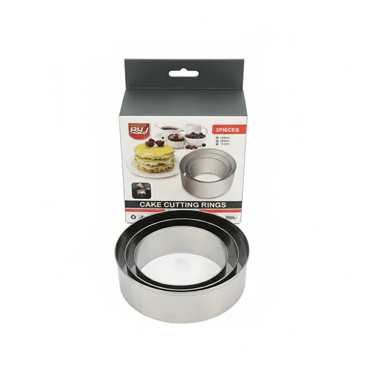 Set 3 inele inox inaltime 6 cm