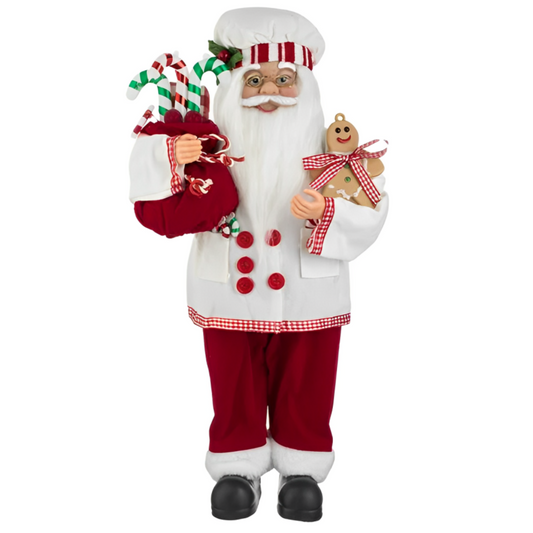 Figurina 45 cm Decoratiune Mos Craciun Cofetar