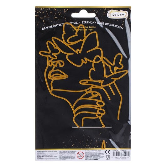 Topper Acrilic Chip Femeie Fluturi