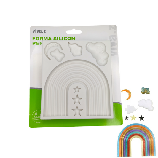 Forma Silicon Pentru Pasta de zahar Fondant Curcubeu