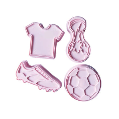 Set 4 Decupatoare pentru Pasta de Zahar Biscuiti Set Fotbal