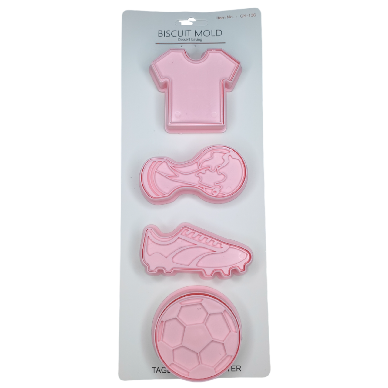 Set 4 Decupatoare pentru Pasta de Zahar Biscuiti Set Fotbal