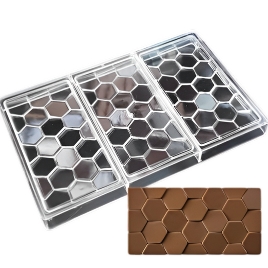 Forma pentru ciocolata Policarbonat 27.5 x 18 x 2, 5 cm Model Hexagon