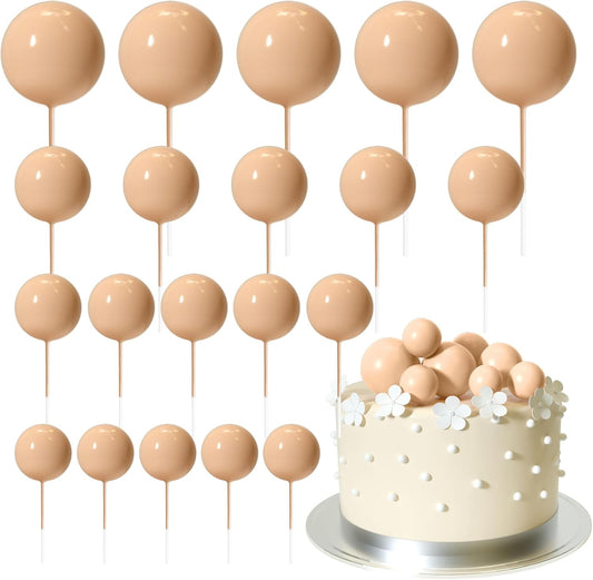 Set 20 Sfere Tort Topper Crem