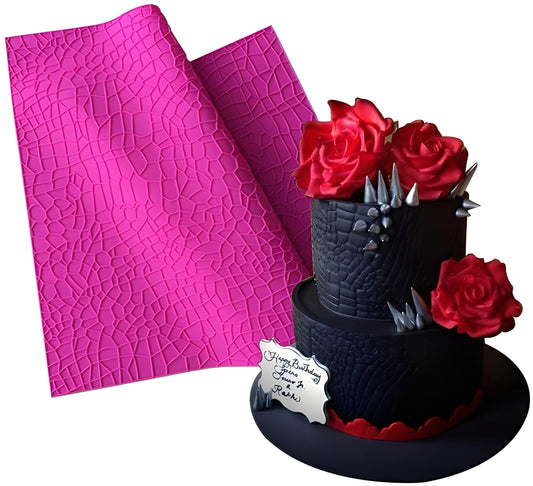 Stencil Tort Silicon Textura Piele