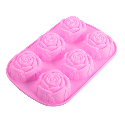Forma Silicon 8 cm x 8 cm x 15 cm Monoportii Model Trandafir 6 Alveole
