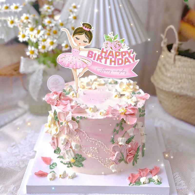 Set Complet Topper Tort Balerina Botez Zi de Nastere