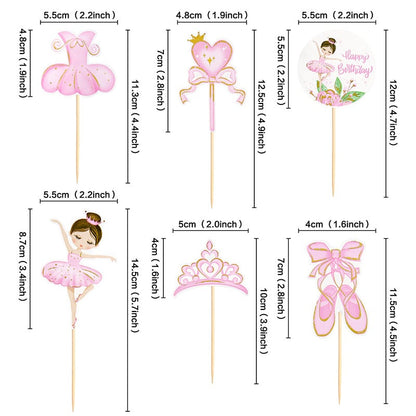 Set Complet Topper Tort Balerina Botez Zi de Nastere