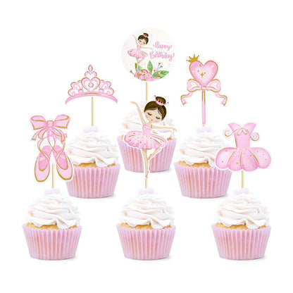 Set Complet Topper Tort Balerina Botez Zi de Nastere