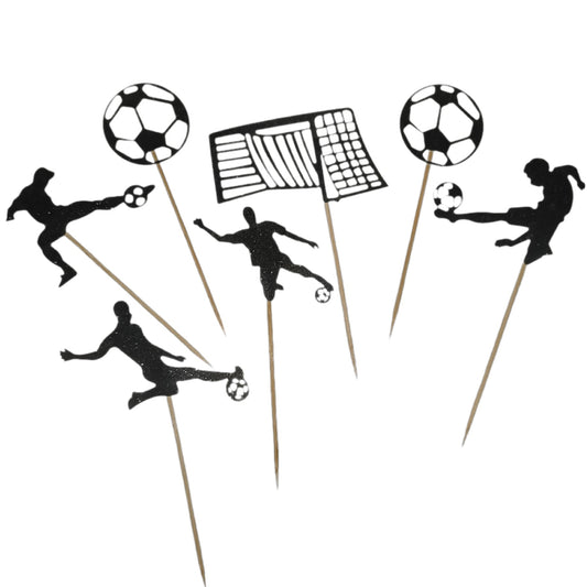 Set Topper Negru Sclipici Fotbal Model 4