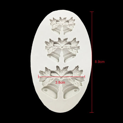 Forma Silicon Clopotei Craciun 3 Marimi