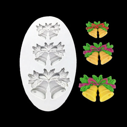 Forma Silicon Clopotei Craciun 3 Marimi