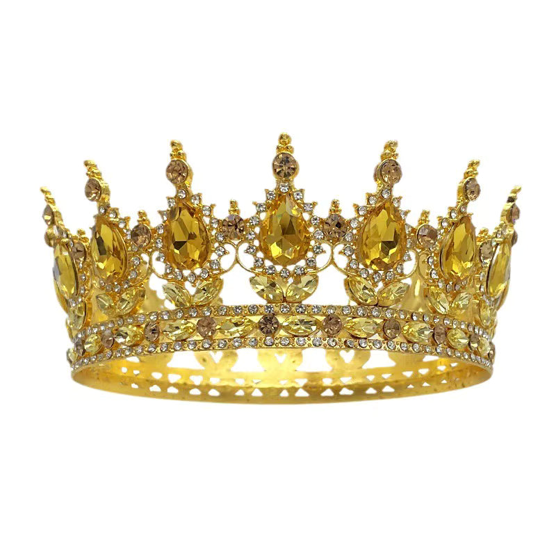Coronita Topper Tort Auriu Galben 15 CM
