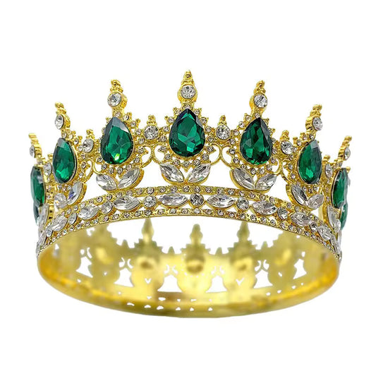 Coronita Topper Tort Auriu Verde 15 CM