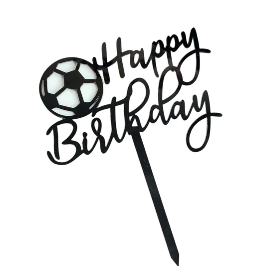 Topper Acrilic Happy Birthday Fotbal Model 15