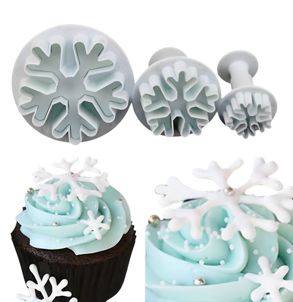 Set 3 Decupatoare Fulg De Zapada 3 Marimi (5.5 cm, 4 cm, 2.7 cm)