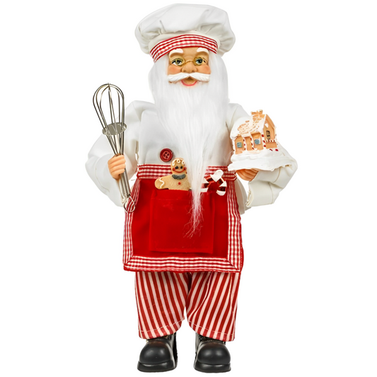 Figurina 33 cm Decoratiune Mos Craciun Cofetar