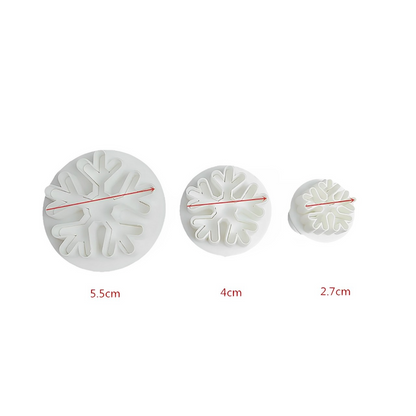Set 3 Decupatoare Fulg De Zapada 3 Marimi (5.5 cm, 4 cm, 2.7 cm)