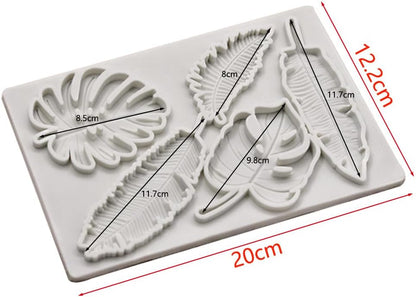 Forma Silicon Pentru Pasta de zahar Frunze Exotice