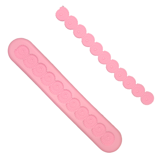 Forma Silicon Pentru Pasta De Zahar Decor Tort Bordura Spirala Perla