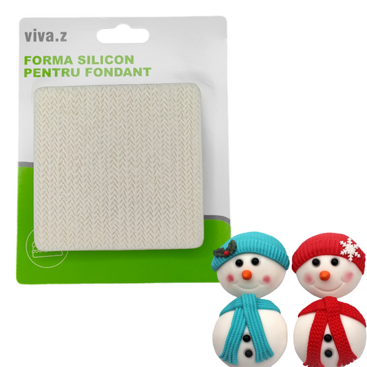 Forma Silicon Pentru Pasta de zahar Fondant Tricotaj Material Textura