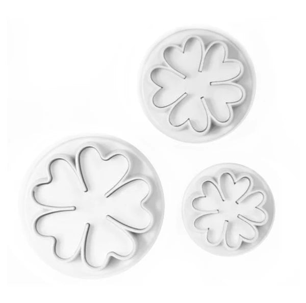 Set decupatoare cu piston Floare Trifoi Model 8